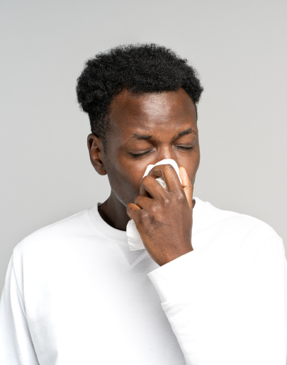 Man in need of salt therapy for rhinitis in Winter Haven FL